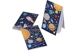Henbrandt 20 x Mini Space Notebooks Kids Children’s Stationery for Girls and Boys Birthday Party Home School Classroom Prize Loot Bag Filler Party Favour
