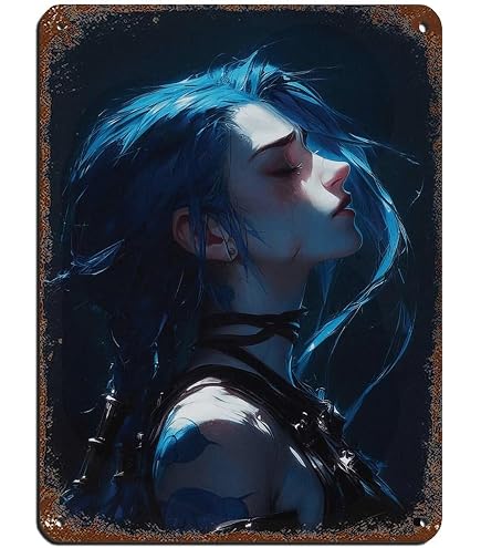 Lot De 3 Posters Toile Arcane Jinx - Décoration Murale Anime 30x45 Cm - Style Sans Cadre Pour Chambre Et Bureau