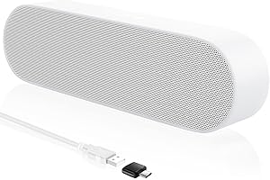 YYV Altavoces USB PortáTil para Computadora de Escritorio, Pc, Mini Altavoz de Barra de Sonido con Cable con Alto Volumen y BotóN de Silencio