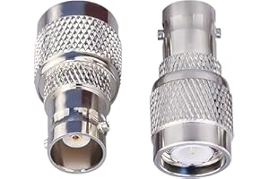 TUOLNK Adaptateur coaxial BNC vers TNC TNC mâle vers BNC Femelle connecteur coaxial RF pour câble d'extension d'antenne WiFi 2 pièces