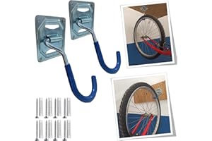 Parpyon® Porta biciclette da muro N. 2 gancio bici muro, portabici da tetto, porta bici, porta attrezzi da parete, porta biciclette da terra vari modelli (Parete/Muro)
