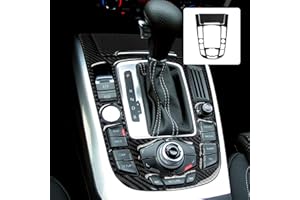 OYDDL Auto Kohlefaser Schalthebel Cover Trim Kompatibel mit Audi A4 B8 A5 S4 S5 Q5 RS4 RS5 Interieur Zubehör (Stil E)