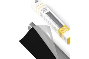 POLI-TAPE TUBITHERM® FLOCK Transferfolie mit samtartiger Oberfläche für Textilien – Flockfolie zum Aufbügeln, Plotterfolie für DIY Shirts, Schwarz, 30,5 cm x 61 cm