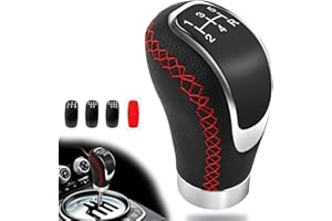 DREAMIZER Car Gear Knob, Universal 5 Speed Gear Lever with 3 Caps Replacement for 8 mm 10 mm 11 mm 12 mm Port Manual Automotive Gear Stick Gear Knob