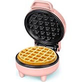 SNAILAR Mini Waffle Maker, &lrm;550W Waffle Maker, Small Waffle Maker, Non-Stick, Cool Touch Handle, Compact Design, Automatic Te