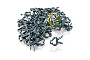 com-four® 120x Pflanzenklemmen klein - Rankhilfen zur Sicherung von Pflanzen - Pflanzenklammern für Planen - Rankkäfige für Tomaten - Rosenklammern - grüne Pflanzenclips (120 Stück - 4x2.5cm)