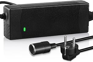 Wyxron Spannungswandler 230v auf 12v, Kfz Netzadapter 12V 15A Netzteil 180W Max Wechselrichter Adapter Zigarettenanzünder Steckdose, für Kühlbox/Autoausrüstung