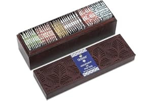 Octavius | Assorted Tea Bag Sampler Gift Set - 6 Tea Flavors | 60 Counts - Black & Green Tea | Tea Sampler Pack | Cut Leaf Design Wooden Tea Set Gift | Pack of 1 | Mother's Day Gift