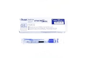 Pentel LRN5 Recharges pour Roller Energel Pointe 0,5 mm BLN105, BLN75, BL625 Bleu - Lot de 12