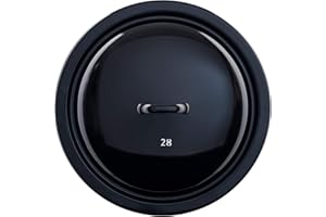 Riess, 0260-017, tapa 28, Classic - Gigantes y gnomos esmaltados, color negro, diámetro 28 cm, altura 6,5 cm, cacerola para verduras, cacerola, olla para carne, olla de inducción, cacerola