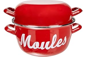 Baumalu 312875 - Pentola per cozze con Scritta, 24 cm, Colore Rosso