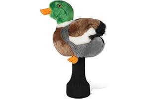 BIG TEETH Golf Novelty Driver Woods Head Cover Club Headcover Protector 460CC DR #1 Cute Soft Octopus/Tiger/Yellow Duck/Green Duck