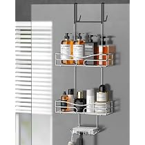Mensola Doccia Sospesa In Acciaio Inox 304 - Senza Fori, Con Ganci, Per Cabine Doccia In Vetro Fino A 12 Mm