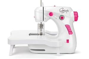 TOYRIFIC Sew Amazing Workshop, Kids Beginners Sewing Machine with Extendable Table, Accessories Included, Two Speed Setting and Sews In Reverse, STEAM Toy