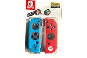 SUPREME SKINZ Switch Joy-Con Silicone Covers Mario and Luigi Includes FREE Thumb Grips/Caps/Covers Blue and Red Soft Rubber Skin Cases for Joy-Con Controllers