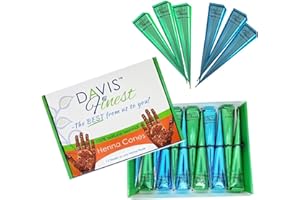 Davis Finest Henna Cones Chemical-free Ready to Use Mehndi Organic Henna Paste Skin-Friendly All Natural Indian Mehandi Temporary Tattoo Pack of 12x30g (360g)