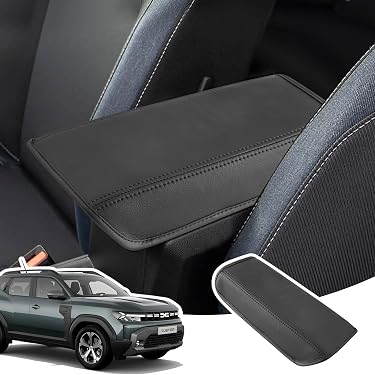 Protezione Bracciolo Auto In Pelle: Copri Console Con Organizer E Tasche, Universale (Nero)
