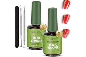 YAGASPANTERY 2 Stück Nagellackentferner, 15 ml Gel-Nagellackentferner, Gel Remover Nägel, Abziehen und Mühelose Entfernung in 3-5 Minuten, Nail Polish Remover Für Nail Art Einfach (Grün)