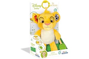 Clementoni-17296 - Rey León, Peluche Texturas - Peluche Disney para bebés a Partir de 6 Meses