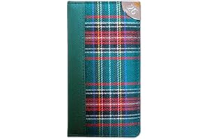 PaulStore 2026 Pocket Week to View Tartan Material Slim Pocket Designer Diary (Green)