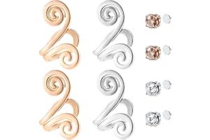 GHYUI Boucles d'Oreilles Magnétiques Lymphatiques, 4 Paires Boucle d Oreille Aimanté Homme En Acier Inoxydable, Magnetic Ear Clips Avec 3Couleurs, Non Piercing Acupressure Earrings Hypoallergénique