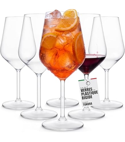 MICHLEY Onbreekbare Tritan-kunststof wijnglazen, rode wijndrinkglazen, glazen voor campingfeest, BPA-vrije plastic beker, 500 ml, set van 6 MICHLEY Onbreekbare Tritan-kunststof wijnglazen, rode wijndrinkglazen, glazen voor campingfeest, BPA-vrije plastic beker, 500 ml, set van 6