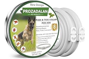 PROZADALAN Nuevo Diseño - Collares Antiparasitario para Perros, Eficaz Collar Antiparasitos Perros contra Pulgas y Garrapatas, 63.5cm Ajustable e Impermeable para Mascotas Pequeñas, Medianas y Grandes