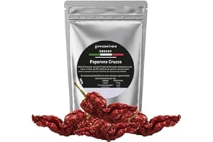 Genuino Peperoni Cruschi Lucani Artigianali - 100 Gr Pronti Da Mangiare - Cucina Botanica Italiana, Vegetariana, Peperone Crusco Dolce Come Patatine, Ideale Per Cesti Natalizi O Regalo Uomo Donna