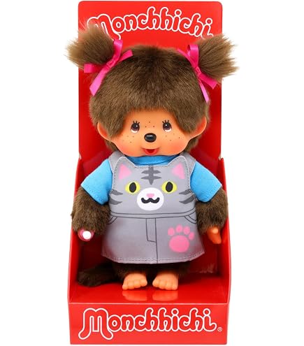 Sekiguchi Monchhichi 20cm Animal Dress Kitten Peluches