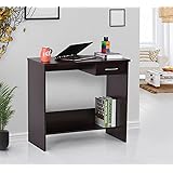 DeckUp Siena Engineered Wood Study Table and Office Desk (Dark Wenge, Matte Finish)