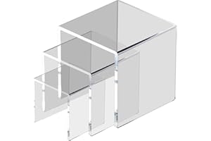 MaoXinTek Expositor de Elevador de Acrílico Transparene, Expositores de Joyería Soportes de Exhibidores de Escaparate para Figuras, Buffets, Cupcakes (3 Inch, 4 Inch, 5 Inch)