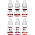 QBS MICROBLADING Pigments for Lips 10ML | Machine & Hand Use | Choice of 6 Colours | SPMU Products (FULL SET (6 Colours))
