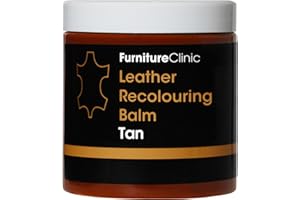 FURNITURE CLINIC Bálsamo para Recoloración del Cuero - Restaurador del Color del Cuero para Muebles, Reparación del Color del Cuero para Sofás Descoloridos y Rayados, Coches, Zapatos y Ropa (Bronceado)