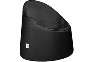 Ready Steady Bed - Poltrona a sacco per bambini, adatta per interni ed esterni, comoda poltrona a sacco per bambini, resistente all'acqua, design ergonomico, durevole e confortevole (Nero)