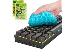 ULTRICS Gel Nettoyant Clavier, Nettoyant Universel pour Poussière, Réutilisable Gel Doux Poussière Cleaner pour Grille D'aération de Voiture Tableau de Bord, Ordinateur Portable (Bleu (2-Paquet))