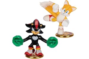 Akedo Sonic The Hedgehog Versus Pack con Colas y Sombra, Mini Guerreros de acción de Batalla coleccionables, 2.25 Pulgadas de Alto, Contiene 2 Controladores de Batalla