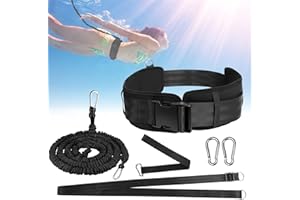 ROTKUSZ Cintura da nuoto regolabile per piscina, 4-12M Cintura di resistenza regolabile, Adatta per adulti e bambini, Aiuto per il Nuoto, Adatta per Principianti e Professionisti, per l'allenamento di Nuoto