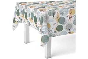 ECOMMERC3 | Mantel Hule Mesa Rectangular Tamaño 100x140 cm - Estilo, Durabilidad y Fácil Limpieza para tu Mesa - Mantel Hule Antimanchas e Impermeable - Siena Verde