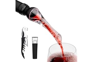 mafiti Decantador Aireador de Vino Profesional. Elegante y práctico para Amantes del Vino. Vertedor de vinos Ideal para Fiestas y Eventos.