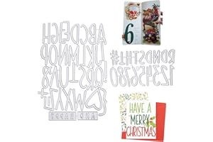 CHOLINCHIN 2 pezzi Fustella modello di punzonatura grandi lettere e numeri, fustelle di taglio alfabeto grandi modelli goffratura Cutting Dies per scrapbooking album fotografico carta carte embossing decorazione