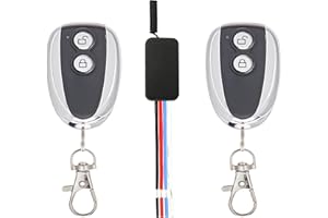 WOODGUILIN 1 Kanal Funkschalter | DC5V/12V/24V 5A Mini Drahtloser Fernbedienung | Für Lichtleisten & Türschlösser (Mini Switch)