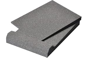 POVANJER 2 Pieces Mousse d'Isolation pour Moniteurs de Studio Tampons d'isolation Acoustique Plaque absorbante pour Moniteur de Studio Compatible avec Plupart des Haut-Parleurs