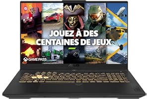 Asus TUF Gaming A17-TUF707NV-HX072 17.3 Pouces FHD 144Hz PC Portable (AMD Ryzen 5 7535HS Processeur 3.3GHz, 16GB DDR5 RAM, 512GB NVMe M.2 SSD 4.0, NVIDIA RTX 4060 TGP 140W) Sans OS – Clavier AZERTY.