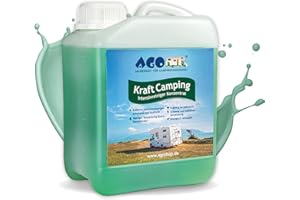 ‎AGO SAUBERKEIT FÜR HAUS UND GARTEN! AGO Caravan Reiniger Konzentrat 2 Liter/Intensiv Wohnwagen Reiniger außen/ergiebiger Wohnmobilreiniger - entfernt hartnäckigen Schmutz & Verfärbungen