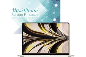 MasiBloom® Mattierte matte Anti-Glare Filter Displayschutzfolie für MacBook Air 13,6 Zoll M2 Chip 2022 veröffentlicht 4H Härte, kratzfest, staubschutz Augen (matte Displayschutzfolie)