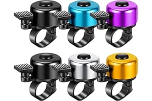 MKITNVY Dzwonek rowerowy, 6-częściowy zestaw dzwonków rowerowych, 120 dB, głośny dzwonek rowerowy, mini dzwonek rowerowy dla dzieci i dorosłych, 5 kolorów