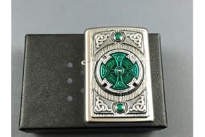 Zippo Lighter Celtic Green Cross