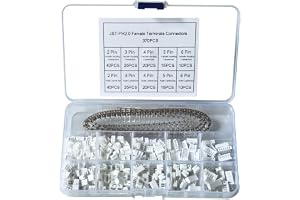 GTIWUNG 590 stycken 2,0 mm JST-PH kontaktsats, 2,0 mm pitch kvinnligt stifthuvud, JST adapter kabel kontakt hane och kvinnlig
