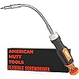 AMERICAN MUTT TOOLS 12 in 1 Ratcheting Flexible Screwdriver for Tight Spaces - Flexible Shaft Screwdriver with Bit Holder and Bendable Extension