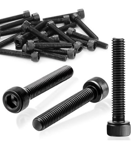 10 stuks) M8 x 65 mm binnenzeskantschroeven 12,9 graad koolstofstaal cilinderschroeven met binnenzeskant volledige schroefdraad zwart